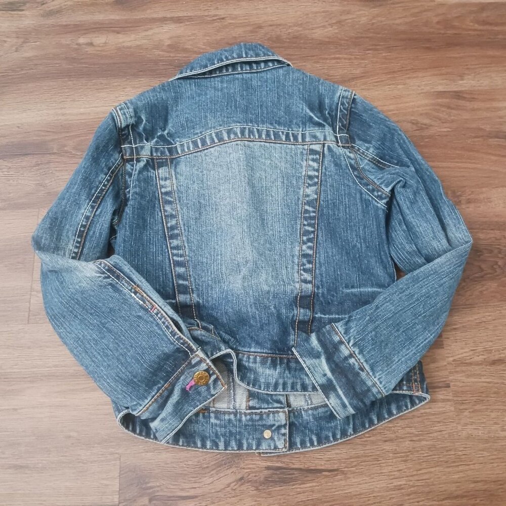 The Children's Place Girls Medium 7/8 Denim Jean Jacket Embellished - Picture 4 of 7